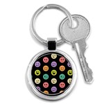 pastel smiley faces Key Chain (Round)