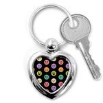 pastel smiley faces Key Chain (Heart)