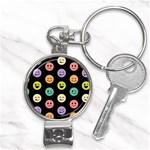 pastel smiley faces Nail Clippers Key Chain