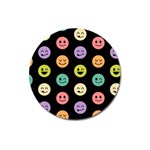 pastel smiley faces Magnet 3  (Round)