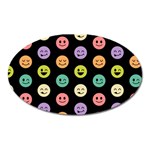 pastel smiley faces Magnet (Oval)