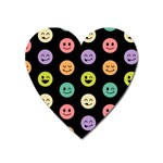 pastel smiley faces Magnet (Heart)