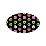 pastel smiley faces Sticker Oval (10 pack)