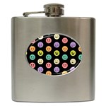 pastel smiley faces Hip Flask (6 oz)