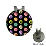 pastel smiley faces Golf Ball Marker Hat Clip