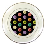 pastel smiley faces Porcelain Plate