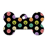 pastel smiley faces Dog Tag Bone (One Side)