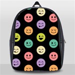 pastel smiley faces School Bag (Large)