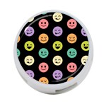 pastel smiley faces 4-Port USB Hub (One Side)