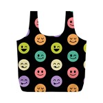 pastel smiley faces Full Print Recycle Bag (M)