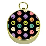 pastel smiley faces Gold Compass