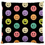 pastel smiley faces Large Flano Cushion Case (One Side)