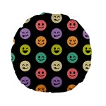 pastel smiley faces Standard 15  Premium Flano Round Cushion 