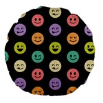 pastel smiley faces Large 18  Premium Flano Round Cushion 