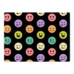 pastel smiley faces Double Sided Flano Blanket (Mini)