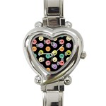 pastel smiley faces Heart Italian Charm Watch