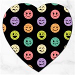 pastel smiley faces Jigsaw Puzzle (Heart)