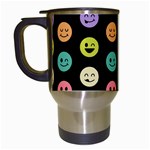 pastel smiley faces Travel Mug (White)