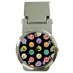 pastel smiley faces Money Clip Watch