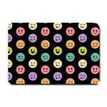 pastel smiley faces Small Doormat