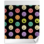 pastel smiley faces Canvas 11  x 14 