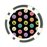 pastel smiley faces Poker Chip Card Guard