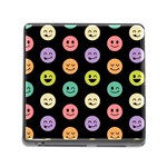 pastel smiley faces Memory Card Reader (Square)