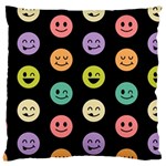 pastel smiley faces Large Cushion Case (One Side)