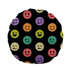 pastel smiley faces Standard 15  Premium Round Cushion 