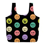 pastel smiley faces Full Print Recycle Bag (L)