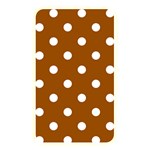 Polka Dots - White on Brown Memory Card Reader (Rectangular)