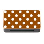 Polka Dots - White on Brown Memory Card Reader with CF