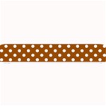 Polka Dots - White on Brown Small Bar Mat