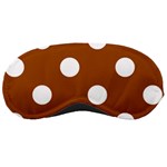 Polka Dots - White on Brown Sleeping Mask