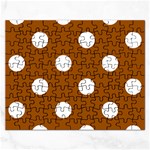 Polka Dots - White on Brown Jigsaw Puzzle (Rectangular)