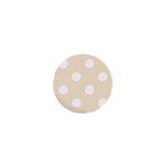 Polka Dots - White on Champagne Orange 1  Mini Magnet