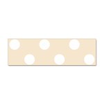 Polka Dots - White on Champagne Orange Sticker (Bumper)