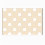 Polka Dots - White on Champagne Orange Postcard 4  x 6 