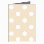 Polka Dots - White on Champagne Orange Greeting Card