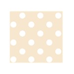 Polka Dots - White on Champagne Orange Greeting Card 5  x 7 