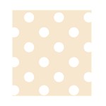 Polka Dots - White on Champagne Orange Greeting Card 4.5  x 6 