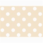 Polka Dots - White on Champagne Orange 5  x 7  Photo Cards