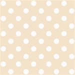 Polka Dots - White on Champagne Orange ScrapBook Page 8  x 8 