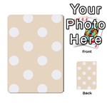 Polka Dots - White on Champagne Orange Multi-purpose Cards (Rectangle)