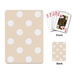 Polka Dots - White on Champagne Orange Playing Cards Single Design