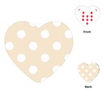 Polka Dots - White on Champagne Orange Playing Cards (Heart)