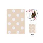 Polka Dots - White on Champagne Orange Playing Cards (Mini)