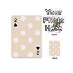 Polka Dots - White on Champagne Orange Playing Cards 54 (Mini)