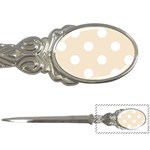 Polka Dots - White on Champagne Orange Letter Opener