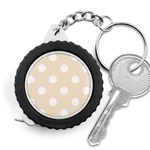 Polka Dots - White on Champagne Orange Measuring Tape